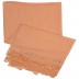 Designer Cotton Plain Women's Stole - Wheat Brown